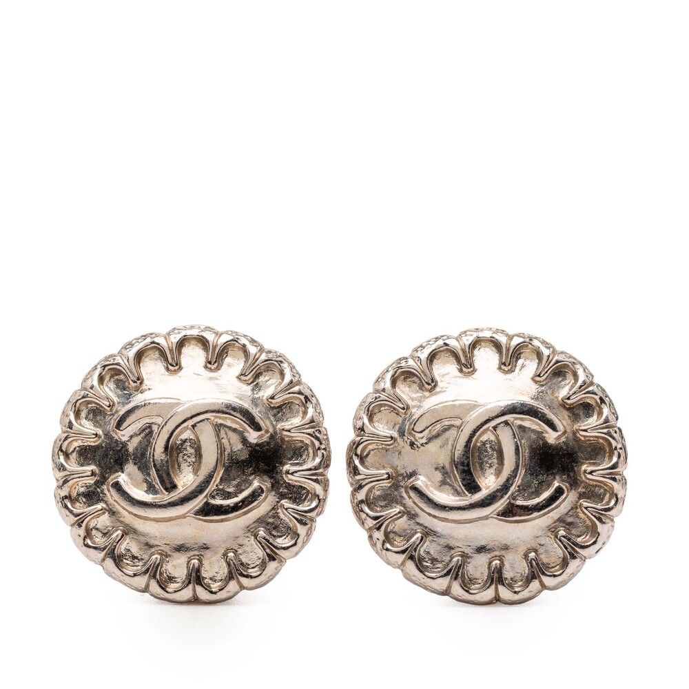 Chanel Cc Silver Plated Clip On #272422C46B